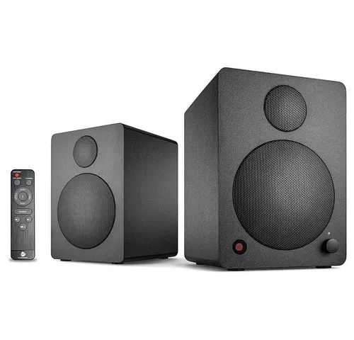 wavemaster CUBE MINI NEO black - Kompaktes Regallautsprecher-System mit Bluetooth - Regal-Lautsprecher mit 36 Watt Leistung, Bluetooth-Streaming und IR-Fernbedienung für flexibles Hörerlebnis. Ideal für TV, Tablet und Smartphone.