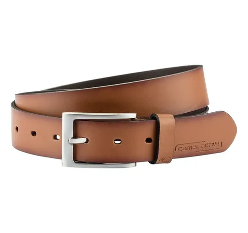 camel active Ledergürtel hellbrauner Ledergürtel, 3,2cm breit, kürzbar Anzugsgürtel