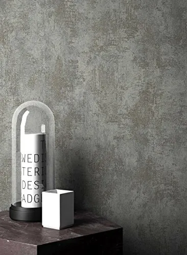 Newroom Vliestapete Grau Struktur Uni Putz - Tapeten für kreative Raumgestaltungen, einzigartige Struktur verleiht jedem Raum ein besonderes Flair und ermöglicht individuelle Akzente.