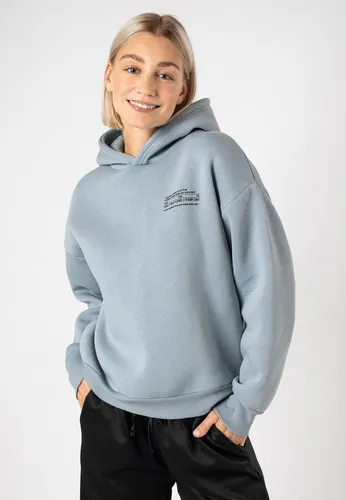 SUBLEVEL Kapuzenpullover Hoodie Mini-Print Sweater, Kapuzensweatshirt mit seitl. Eingrifftaschen