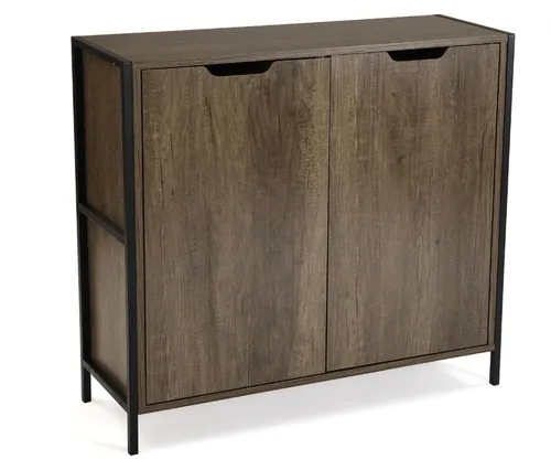 Schmales Kommode Schuhregal Moderner Konsolentisch, 2-türiger Schrank Schuhregal