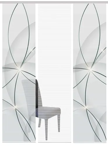 HOME WOHNIDEEN 88062 | 3er-Set Schiebegardine 'BLINKI' in türkis von Home Wohnideen