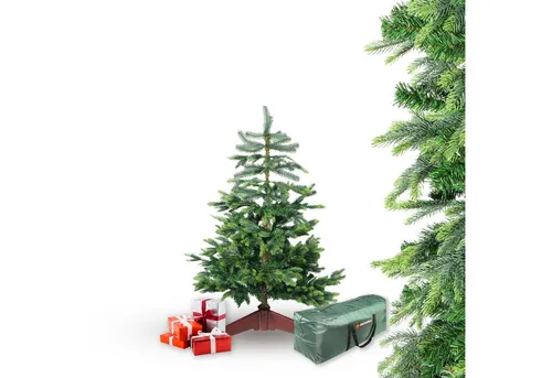 Gartenpirat Künstlicher Weihnachtsbaum BonTree Fichte 180 cm mit Holzständer und Tasche - Realistischer künstlicher Weihnachtsbaum mit 449 Zweigspitzen aus PE-PVC für eine naturgetreue Optik. Inklusive Holzständer und praktischer Aufbewahrungstasche für eine stilvolle Nutzung über viele Jahre.