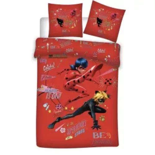 Miraculous Heroez Bettwäsche 140×200 cm - Bettwäsche-Set für Kinder und Jugendliche, 100% Baumwolle, pflegeleicht und ideal für Fans von Ladybug und Superhelden, für alle Jahreszeiten geeignet.
