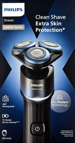 Philips Serie 5000X X5006/00 Elektrischer Rasierer - Herrenrasierer mit 5D Pivot- und Flex-Technologie für eine gründliche und sanfte Rasur, ideal für empfindliche Haut.