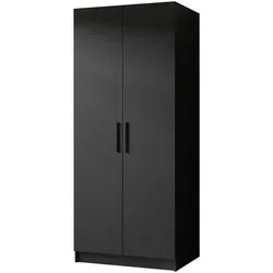 Kier Furniture Drehtürenschrank Schwarz 78x205x52.5 cm