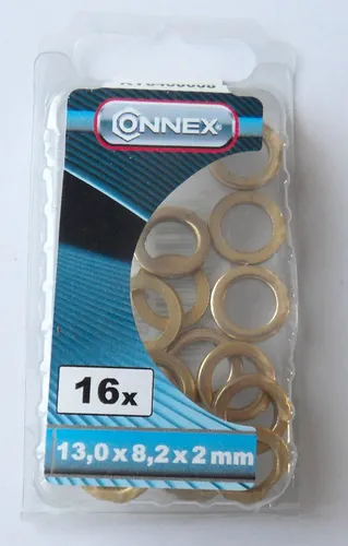 Unterlegscheiben 13,0 x 8,2 x 2 mm vermessingt Unterlegringe, 6400008/3214 w1 16