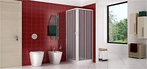 Eckige Duschkabine mit Falttür 75x75 cm