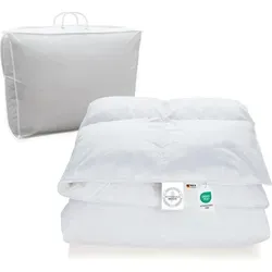 1600g Sibirische Daunenbettdecke 135x200, Warm und Allergikerfreundlich - Hochwertige Winterdecke aus 20% sibirischen Daunen und 80% Federn, ideal für kalte Nächte. Antiallergisch und milbenresistent, perfekt für Allergiker.
