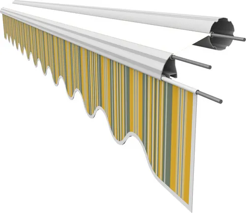 Leudus Markisen Volant für 3,5m Markisen Markisenbespannung Sonnenschutz Ersatzstoffe Sonnenmarkise fertig genäht (3,38 x 0,21m, SPD035)