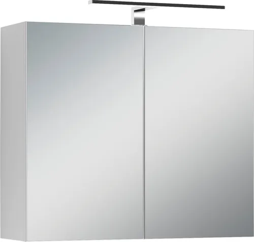byLIVING Spiegelschrank Serie Spree, in vielen Breiten erhältlich Soft-Close, LED Beleuchtung mit Schalter- und Steckdosenbox