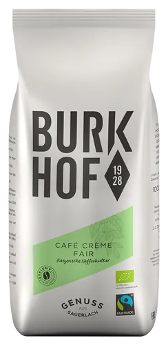 Fairtrade-Kaffee CAFÉ CRÈME FAIR von Burkhof, 1000g Bohnen