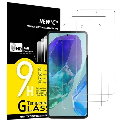 NEW'C 3 Stück für Samsung Galaxy M55 5G, C55 5G für Panzerglas, Frei von Kratzern, 9H Härte, HD Displayschutzfolie, 0.33mm Ultra-klar, Ultrabeständig