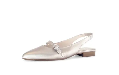 Gabor Ballerinas Leder Ballerina goldfarben 40,5 EU in silber von Gabor