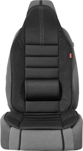 ULTIMATE SPEED Auto Sitzaufleger mit Lordosenstütze (Schwarz)