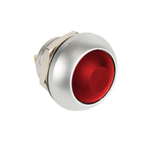 Velleman HDMI-Splitter MINI-DRUCKTASTER - RUND - METALL - ROTE SCHUTZKAPPE - 1P SPST AUS-(EIN