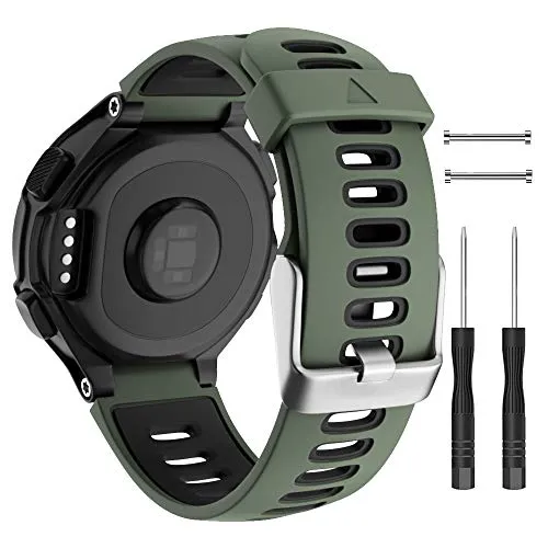 ISABAKE Armband für Garmin Forerunner 735XT/235, Soft Silikon Ersatzband für Forerunner 620 630 235Lite 220 230 Smartwatch-Zubehör