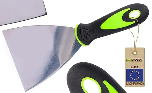 ToolSpace Profi Malerspachtel Spachtel aus rostfreiem Edelstahl mit Kunststoffgriff Maler Werkzeug Profi Putty Knife