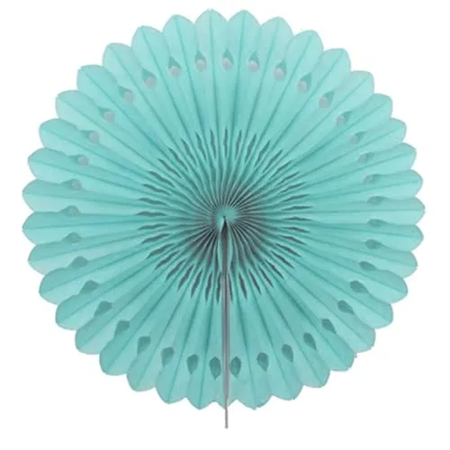 Creativery 1 Papierfächer 25cm (helltürkis/Aqua 314) // Deko Papier Fächer Rosetten Blumen Raumdeko Papierrosetten Hängedeko