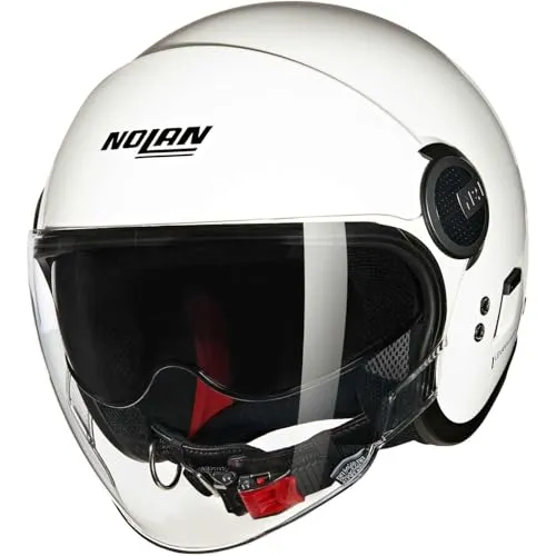 Nolan N21 Visor Classico Jethelm - Weiß - XXS - Motorradhelm mit ultrabrem Visier für maximales Sichtfeld und Sicherheit. Ideal für stilbewusste Fahrer, die Komfort und Design schätzen.