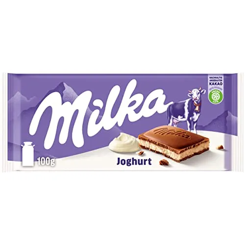 Milka Joghurt – Alpenmilch-Schokolade gefüllt mit feiner Joghurt-Crème – 100g