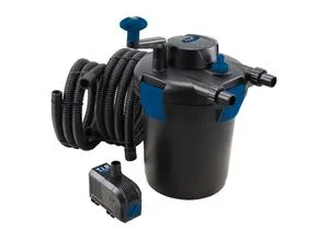 T.I.P. 30297 TFP 5000 UV 9 Filter-Set mit UVC-Klärgerät 1500 l/h - Gartenpumpen-Set mit leistungsstarkem Teichdruckfilter und 9 Watt UV-C Strahler. Ideal für Teiche bis 5.000 Liter, einfache Reinigung ohne Öffnen und maximale Filtereffizienz.
