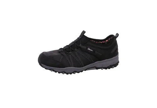 Skechers Seager Hiker Slipper Schwarz - Sonstige Sportschuhe, bequeme Schlupfschuhe mit flachem Absatz und robustem Synthetik-Obermaterial, ideal für Outdoor-Aktivitäten und den täglichen Gebrauch.