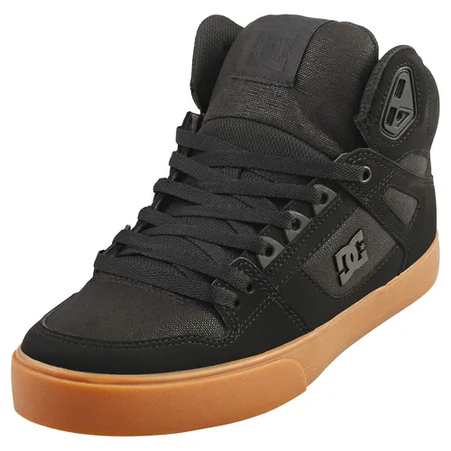 DC Shoes Herren Pure Sneaker - Black/Gum, 45 EU - Fußballschuhe mit wasserabweisendem Obermaterial und abriebfester Gummisohle für optimalen Komfort und Halt auf dem Platz.