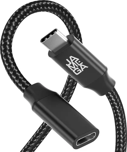 USB C Verlängerungskabel 10Gbps 60Hz Metallgehäuse in Schwarz 1m