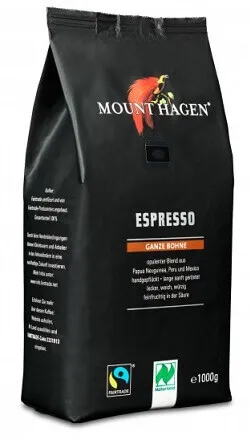 1kg Bio Espresso in schwarz von Mount Hagen