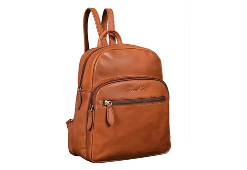 Benthill Leder-Rucksack - Hochwertiger Echtleder Kurierrucksack für Damen & Herren - Wanderrucksäcke aus robustem, naturbelassenem Rindsleder im eleganten Vintage-Look. Ideal für Alltag und Abenteuer mit viel Stauraum.