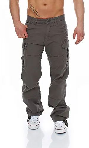 Big Seven Brian Cargojeans für Herren – Komfort Fit - Hochwertige Cargohose aus Baumwoll-Stretch – ideal für Alltag und Freizeit. Bequeme Passform mit praktischen Taschen und Kordelzug am Beinabschluss für individuellen Tragekomfort.