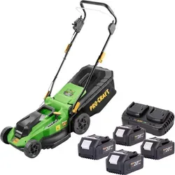 Procraft PLM21bb Akku Rasenmäher 40 V – Leistungsstark und Effizient - Der Procraft PLM21bb Akku Rasenmäher mit 40 V und 380 mm Schnittbreite bietet kabellose Freiheit und eine lange Laufzeit dank 4x 4,0 Ah Akkus. Ideal für eine mühelose Rasenpflege ohne Kabelsalat! Perfekt für Ihren Garten.