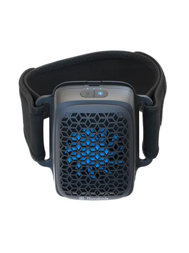 Therabody RecoveryTherm Cube - Massagegeräte für sofortige Wärme-, Kälte- und Kontrasttherapie zur effektiven Schmerzlinderung und schnellen Erholung nach dem Training, tragbar und leicht zu bedienen.