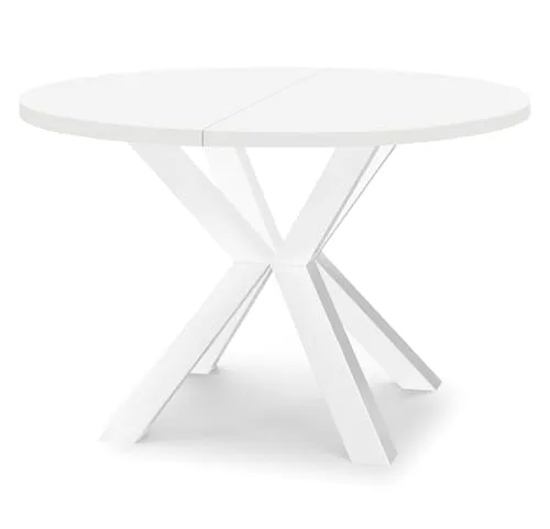 Dekori Möbel Runder Ausziehbarer Tisch RAL für Esszimmer - Esszimmertisch im skandinavischen Stil, ausziehbar von 90 bis 220 cm, mit robusten Holzbeinen und kratzfester Oberfläche für vielseitigen Einsatz.