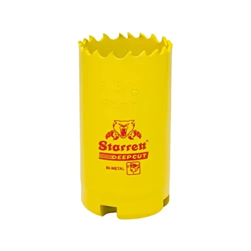 Starrett Tiefschnitt-Lochsäge - DCH0138 Hochleistungs-Bimetall mit zusätzlichen Kobalt-HSS-Zähnen - für Metalle, Holz, Gusseisen, Glasfaser-Kunststoffe - 35 mm