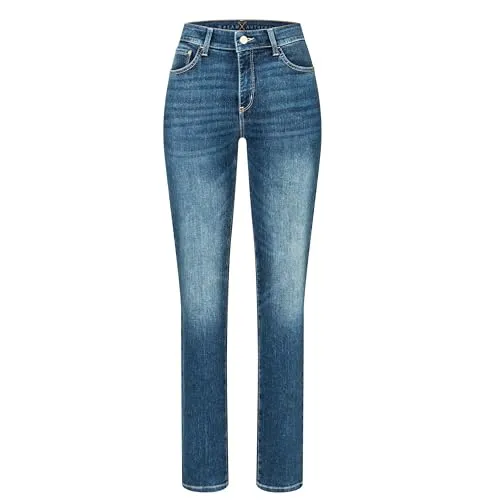 MAC Jeans Dream Authentic Denim Damen Jeans - Medium Blue Basic Wash - Stylische Damen Jeans aus 93% Baumwolle, perfekt für jeden Anlass. Bequemer Schnitt und angenehmer Tragekomfort für den ganzen Tag.