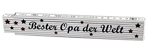 Zollstock Bester Opa der Welt - Geschenk - Großvater zum Geburtstag oder zu Weihnachten