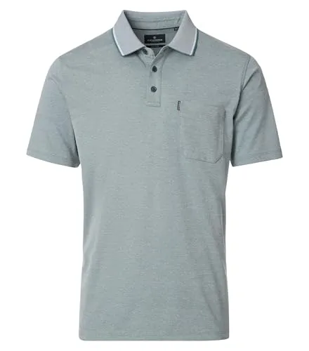 CASAMODA Poloshirt blau M - Herren-Shirt aus 55 % Baumwolle und 45 % Polyester, pflegeleicht und ideal für lässige Anlässe.