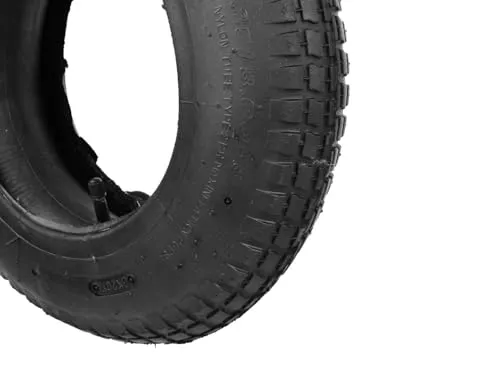 Garronda Reifen Set 3.25-8 mit Schlauch Schubkarrenreifen Ersatzreifen Schubkarre Bollerwagen Autoventil 2PR Gummi Ø 365 mm für Gartenwagen Hof Baustelle GD-0164, Schwarz