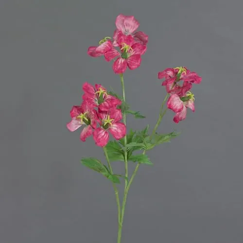 artplants.de Künstliche Blume Storchenschnabel ZEDENA, pink-Creme, 70cm, Ø6cm - Kunstblumen Zweig