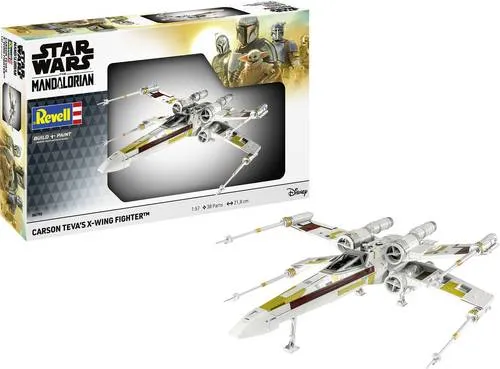 Revell 06790 Carson Teva's X-Wing Fighter: Die Mandalorianer 1:57 - Raumfahrzeuge, detailgetreues Modell des ikonischen Sternjägers für Fans und Sammler.