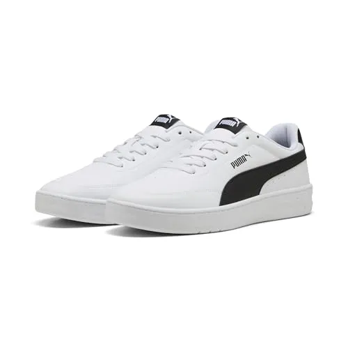 PUMA Unisex Court Classic CLEAN Sneaker, White Black, 38.5 EU - Herren-Sneaker mit zeitlosem Design, ideal für einen sportlichen Look und hohen Tragekomfort.