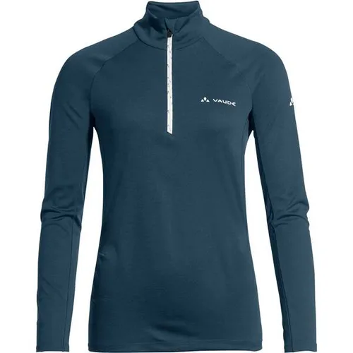 VAUDE Damen Larice Light Shirt II - Outdoor Pullover für Damen, ideal als Baselayer oder leichter Midlayer, aus atmungsaktivem und umweltfreundlichem Material, mit langem Reißverschluss für optimale Belüftung.