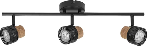 LEDVANCE DECOR SPOT CORK, 3 x 3,4W, 690lm, schwarz - Deckenspots mit verstellbaren Köpfen, dimmbar und austauschbaren LED-Lampen für individuelle Beleuchtung und Atmosphäre in jedem Raum.
