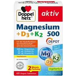 Doppelherz Magnesium 500+d3+k2 Depot Tabletten