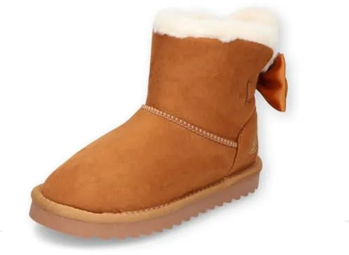 DOCKERS BY GERLI Dockers Winterboots Kinder Braun 39 - Wanderschuhe für Kinder, stilvoll und bequem mit warmem Kunstfellfutter, ideal für kalte Wintertage und unkompliziertes An- und Ausziehen.