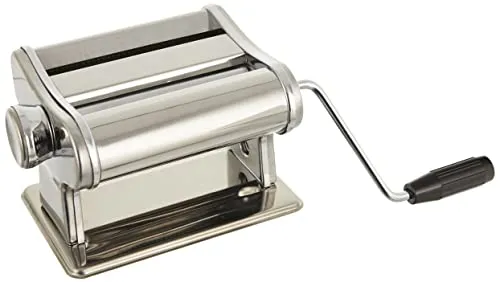 HABI Cake Design Confezione Auflaufförmchen Classic 150 Cromo Nudelmaschine, Stahl verchromt, Silber