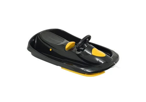 Hamax Bob Lenkschlitten SNO Action, Schwarz/Gelb - Schlitten mit hervorragender Steuerbarkeit, integriertem Bremssystem und ergonomischem Sitz für ein sicheres und komfortables Fahrerlebnis auf verschneiten Pisten.