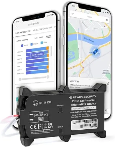 GPSLive DB2 GPS Tracker Auto, Motorrad, Wohnmobil, KFZ | Made in EU | Einfache Installation | Livetracking mit App | Keine SIM benötigt | GPS Sender | Peilsender
